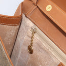 GUCCI Horsebit Shoulder Bag Canvas Beige Gold Auth 211419-19