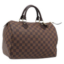 LOUIS VUITTON Damier Ebene Speedy 30 Hand Bag N41364 LV Auth 211422V-1