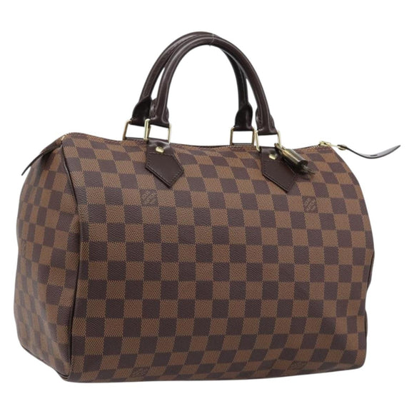 LOUIS VUITTON Damier Ebene Speedy 30 Hand Bag N41364 LV Auth 211422V