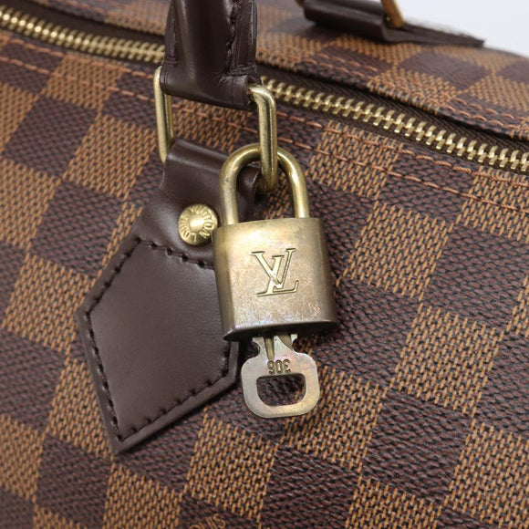 LOUIS VUITTON Damier Ebene Speedy 30 Hand Bag N41364 LV Auth 211422V