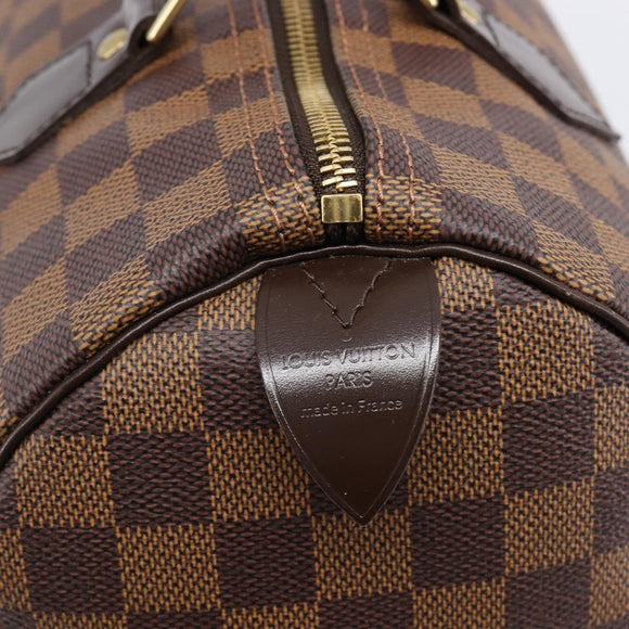 LOUIS VUITTON Damier Ebene Speedy 30 Hand Bag N41364 LV Auth 211422V