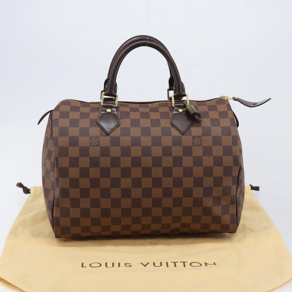 LOUIS VUITTON Damier Ebene Speedy 30 Hand Bag N41364 LV Auth 211422V