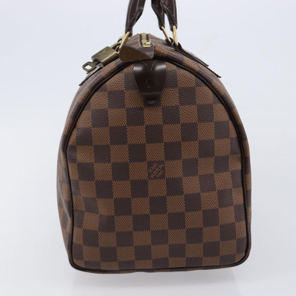 LOUIS VUITTON Damier Ebene Speedy 30 Hand Bag N41364 LV Auth 211422V