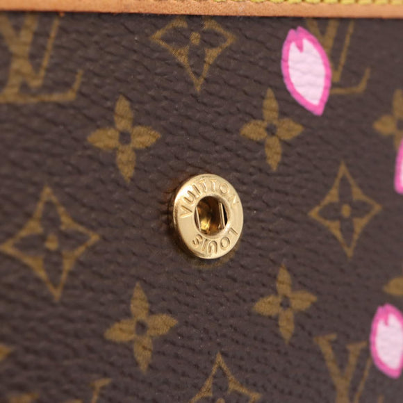 LOUIS VUITTON Cherry Blossom Porte Monnaie Pla Coin Purse M92024 LV Auth 211429V