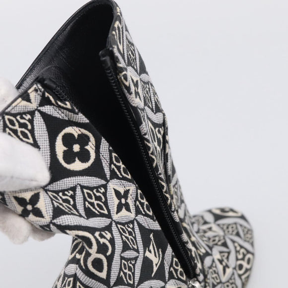 LOUIS VUITTON Pre Owned 1854 Print Silhouette Ankle Boots 37 1/2 LV Auth 211430M