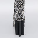 LOUIS VUITTON Pre Owned 1854 Print Silhouette Ankle Boots 37 1/2 LV Auth 211430M-19