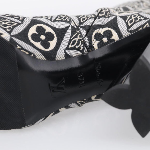 LOUIS VUITTON Pre Owned 1854 Print Silhouette Ankle Boots 37 1/2 LV Auth 211430M