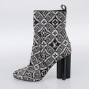 LOUIS VUITTON Pre Owned 1854 Print Silhouette Ankle Boots 37 1/2 LV Auth 211430M-5