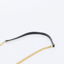 Saint Laurent Chain Shoulder Bag Leather Black Gold 393953 Auth 211431M-9