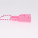 Chrome Hearts Flerknee Padlock Necklace rubber Pink Auth 211432M-17