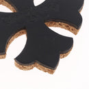 Chrome Hearts Coaster Leather Cork Black Auth 211433M-10