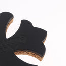 Chrome Hearts Coaster Leather Cork Black Auth 211433M-11