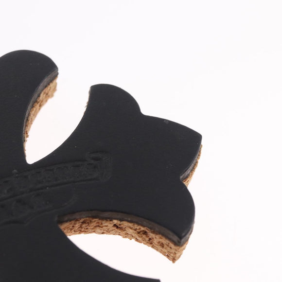 Chrome Hearts Coaster Leather Cork Black Auth 211433M