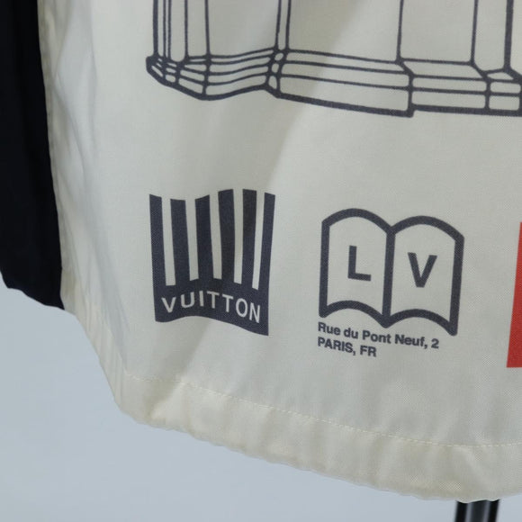 LOUIS VUITTON Multi Logo Jacket Nylon L White LV Auth 211434SAM