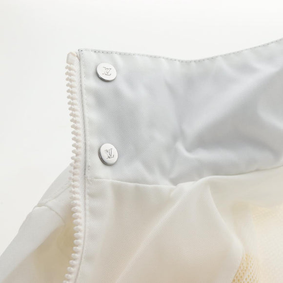 LOUIS VUITTON Multi Logo Jacket Nylon L White LV Auth 211434SAM