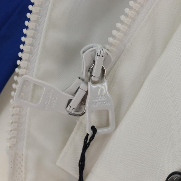 LOUIS VUITTON Multi Logo Jacket Nylon L White LV Auth 211434SAM