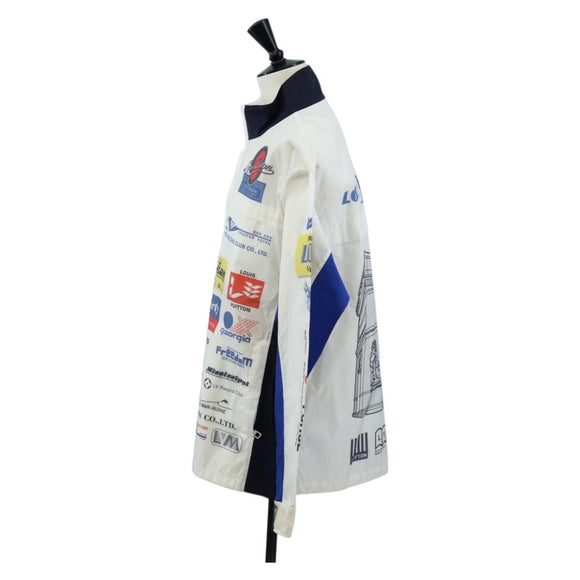 LOUIS VUITTON Multi Logo Jacket Nylon L White LV Auth 211434SAM