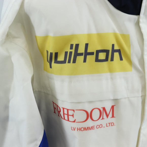 LOUIS VUITTON Multi Logo Jacket Nylon L White LV Auth 211434SAM