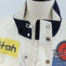 LOUIS VUITTON Multi Logo Jacket Nylon 50 White LV Auth 211435SAM-12