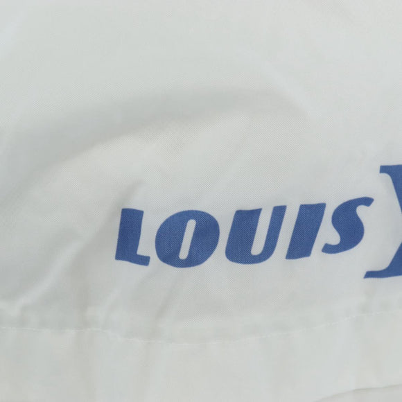 LOUIS VUITTON Multi Logo Jacket Nylon 50 White LV Auth 211435SAM