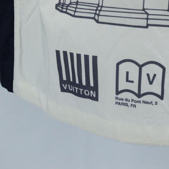LOUIS VUITTON Multi Logo Jacket Nylon 50 White LV Auth 211435SAM