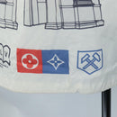 LOUIS VUITTON Multi Logo Jacket Nylon 50 White LV Auth 211435SAM-20