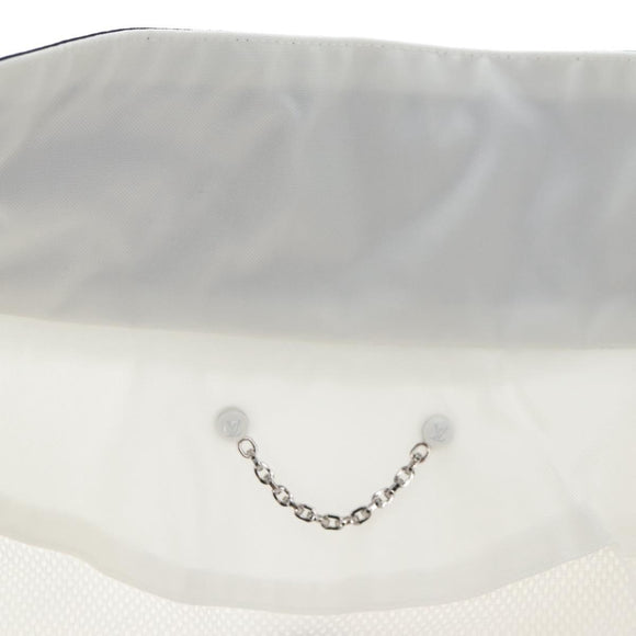LOUIS VUITTON Multi Logo Jacket Nylon 50 White LV Auth 211435SAM