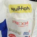 LOUIS VUITTON Multi Logo Jacket Nylon 50 White LV Auth 211435SAM-5