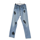 Chrome Hearts Levi's 501 Custom Pants Denim 32 Light Blue Auth 211436SM-1