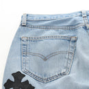 Chrome Hearts Levi's 501 Custom Pants Denim 32 Light Blue Auth 211436SM-14