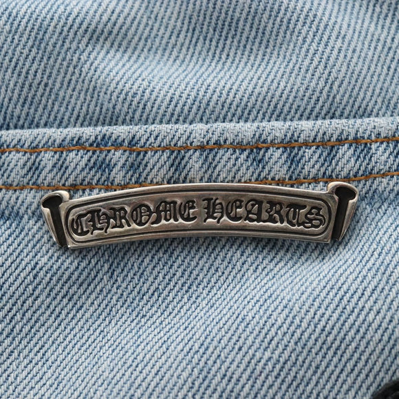 Chrome Hearts Levi's 501 Custom Pants Denim 32 Light Blue Auth 211436SM