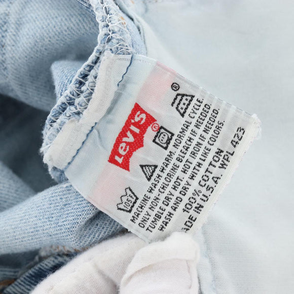 Chrome Hearts Levi's 501 Custom Pants Denim 32 Light Blue Auth 211436SM