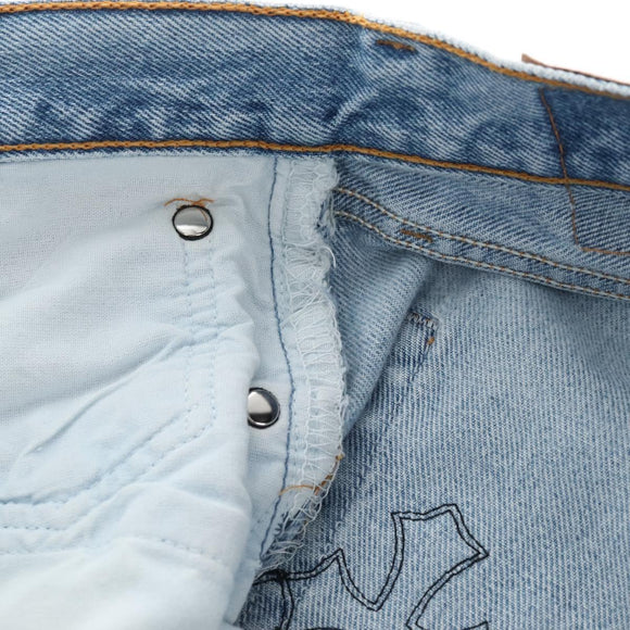 Chrome Hearts Levi's 501 Custom Pants Denim 32 Light Blue Auth 211436SM
