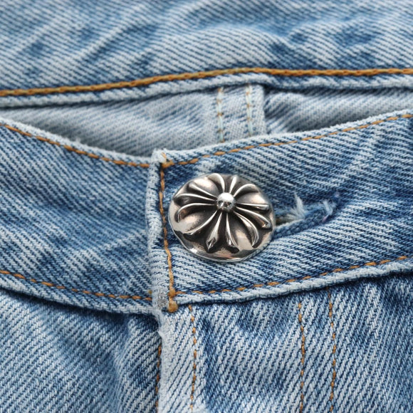 Chrome Hearts Levi's 501 Custom Pants Denim 32 Light Blue Auth 211436SM