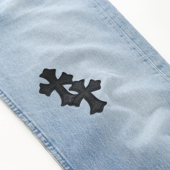 Chrome Hearts Levi's 501 Custom Pants Denim 32 Light Blue Auth 211436SM