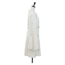 CHANEL Dress Tweed 40 White CC Auth 211437SAM-4