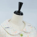 CHANEL Dress Tweed 40 White CC Auth 211437SAM-5