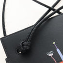 LOEWE Suna Fujita Collaboration Pebble Shoulder Pouch Black Silver Auth 211450SM-10