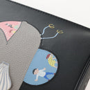 LOEWE Suna Fujita Collaboration Pebble Shoulder Pouch Black Silver Auth 211450SM-20