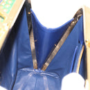 PRADA Hand Bag Saffiano leather Navy Gold Auth 211451SAM-18