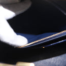 PRADA Hand Bag Saffiano leather Navy Gold Auth 211451SAM-21