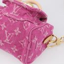 LOUIS VUITTON Monogram Denim Nano Speedy Bag Fusha Pink M27603 Auth 211452SM-12