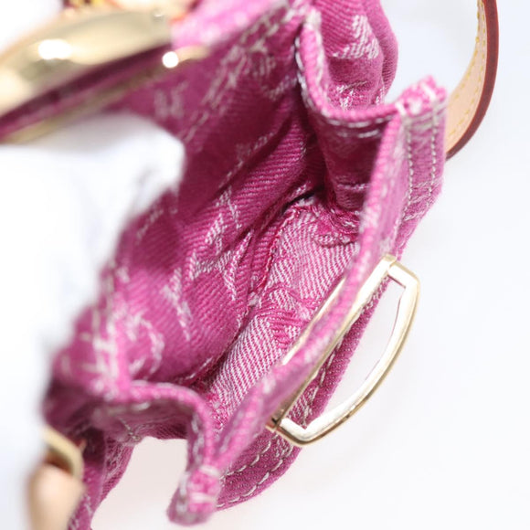 LOUIS VUITTON Monogram Denim Nano Speedy Bag Fusha Pink M27603 Auth 211452SM