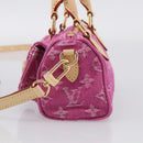 LOUIS VUITTON Monogram Denim Nano Speedy Bag Fusha Pink M27603 Auth 211452SM-5