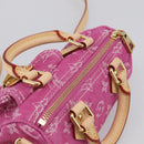 LOUIS VUITTON Monogram Denim Nano Speedy Bag Fusha Pink M27603 Auth 211452SM-6
