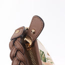 Salvatore Ferragamo Gancini Shoulder Bag Nylon Beige Gold Tone Auth 211464V-16