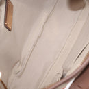 Salvatore Ferragamo Gancini Shoulder Bag Nylon Beige Gold Tone Auth 211464V-18