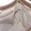 Salvatore Ferragamo Gancini Shoulder Bag Nylon Beige Gold Tone Auth 211464V-19