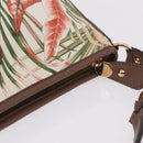 Salvatore Ferragamo Gancini Shoulder Bag Nylon Beige Gold Tone Auth 211464V-7
