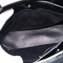 PRADA Hand Bag Canvas Denim 2way Beige Silver Auth 211465A-18